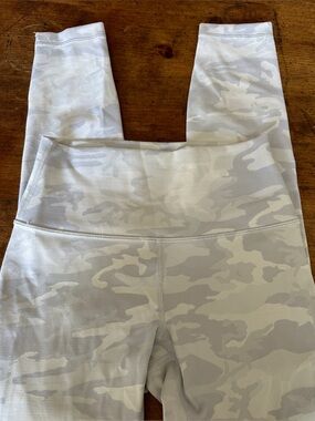 White Camo Lululemon Ribbed Leggings